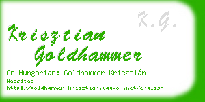 krisztian goldhammer business card
